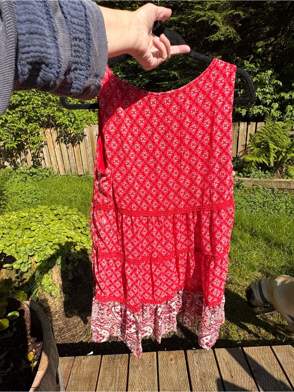 As U Wish Pink Sleeveless Tie-Front Tank with Printed Hem - Picture 6 of 6